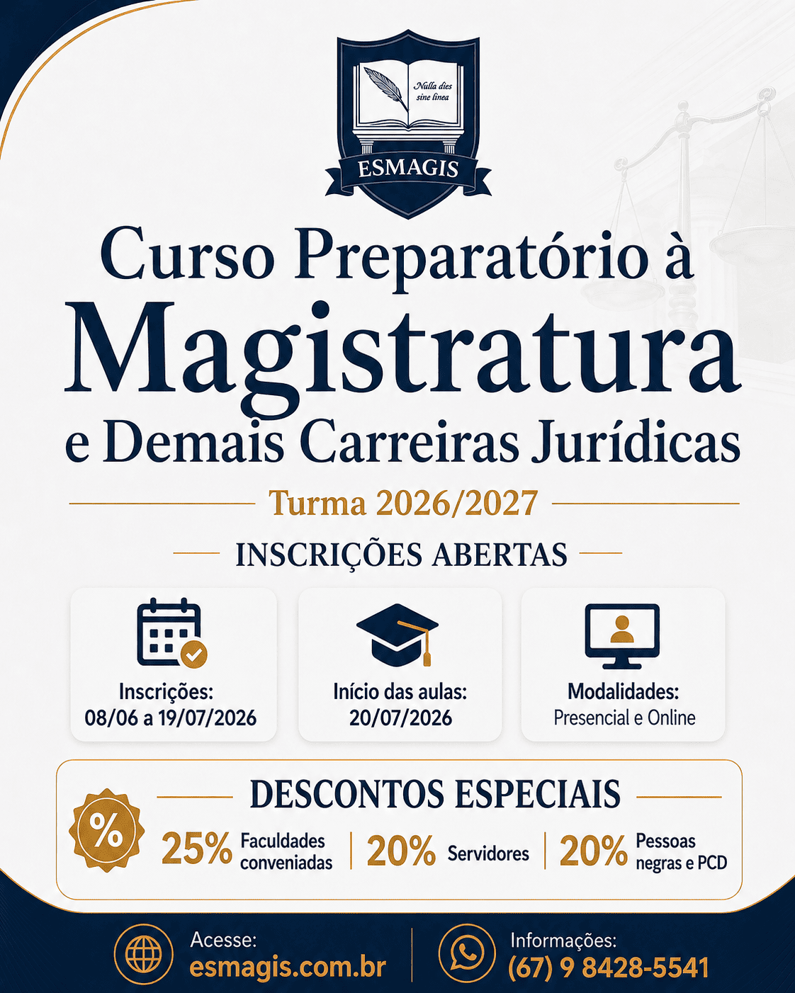 Curso Preparatório à Magistratura e Demais Carreiras Jurídicas 2026/2027